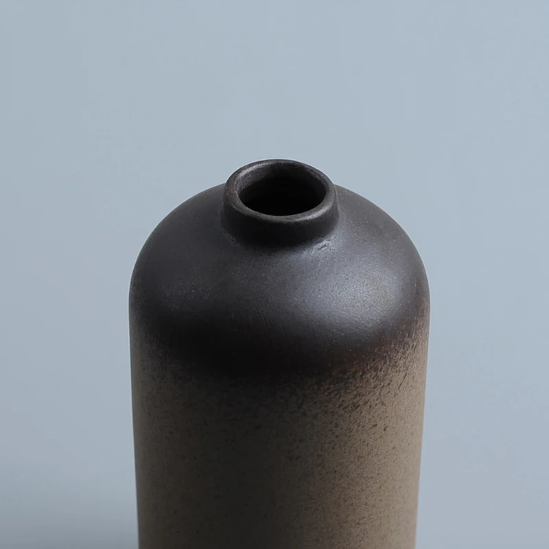 Klasične keramične vaze Edinstvene Črne Keramične Grobe Keramike Cvet vazo Office Desktop Botanični Handwork Vaza Umetnosti Odlikovanja