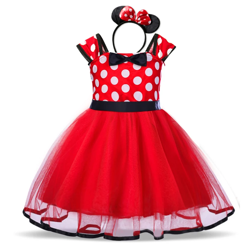 Dekleta Kopalke Mini Tutu Obleko Balet Princesa Obleke Polka Dot Rojstni Dan Obleke Glavo Otroci Poletnih Oblačil Vestidos