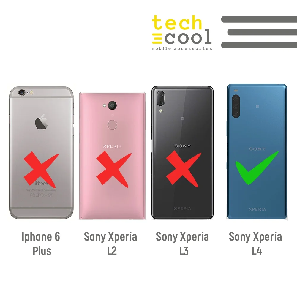 FunnyTech®Silikonsko Ohišje za Sony Xperia L4 l mačke mijav Modra