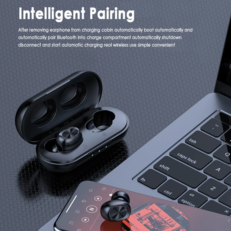 Nov Prihod B5 TWS Brezžične Slušalke 9D Stereo Glasbe, Slušalke Vodotesne Slušalke Bluetooth 5.0 Touch Kontrole Čepkov