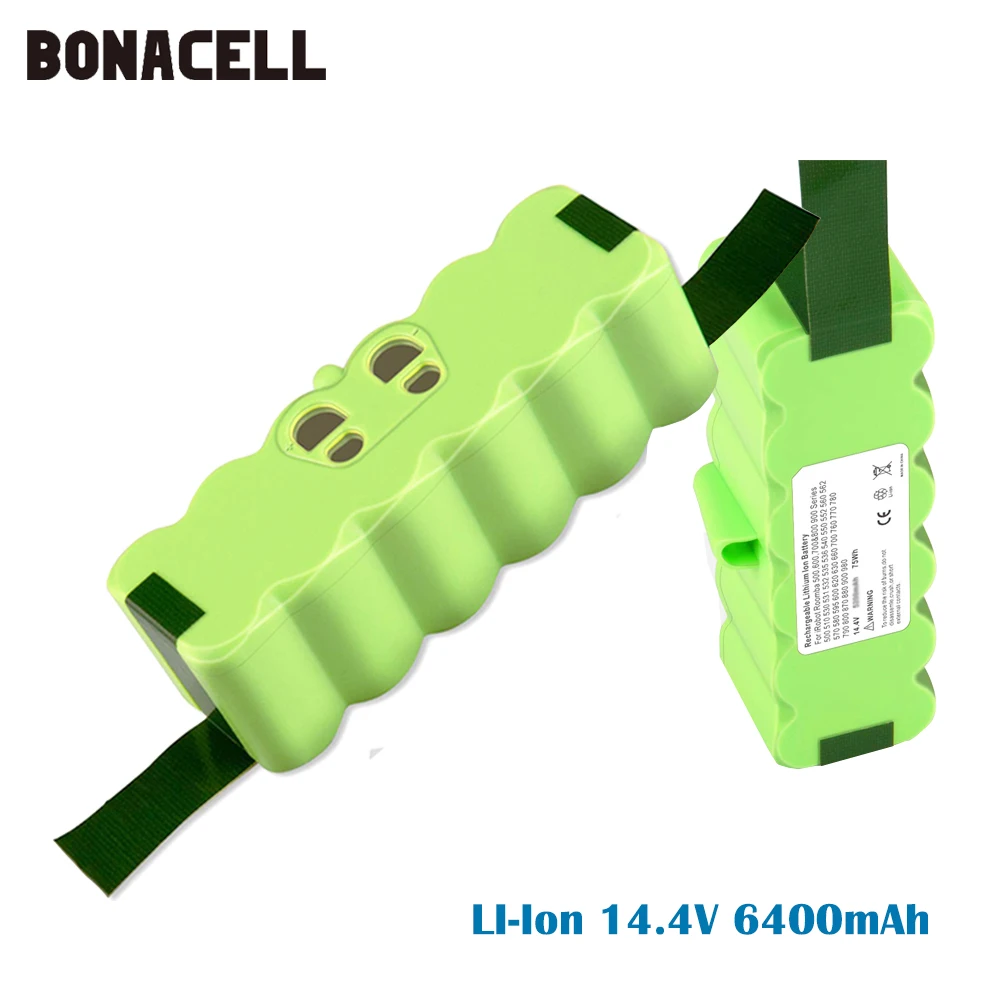 Bonacell 6.4 Ah 14.8 V Li-ion Baterija za iRobot Roomba 500 600 700 800 Series 530 560 580 620 630 650 760 770 780 790 870 880 L50