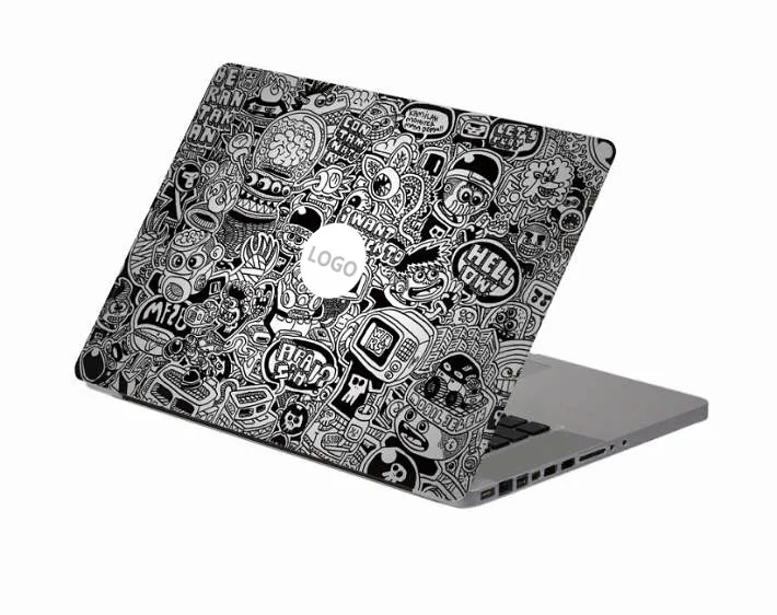Črna risanka zbirka Laptop Nalepke Nalepke Kože Za MacBook Air Pro Retina 11