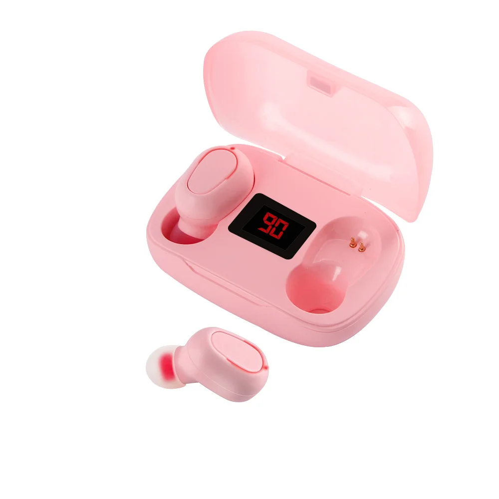 Brezžične Slušalke Mini Prostoročno Glasbo, Šport Slušalka Z Mikrofonom Roza Računalnik TWS Slušalke Za Telefon Apple Dekle