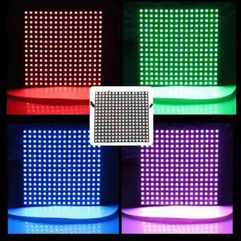 1 PcsDC5V 16x16 12 Dot Matrix RGB Mehko Zaslon Slikovnih pik WS2812B LED Digitalni Individualno Prilagodljiv Prostor Plošča Svetlobe H3-007