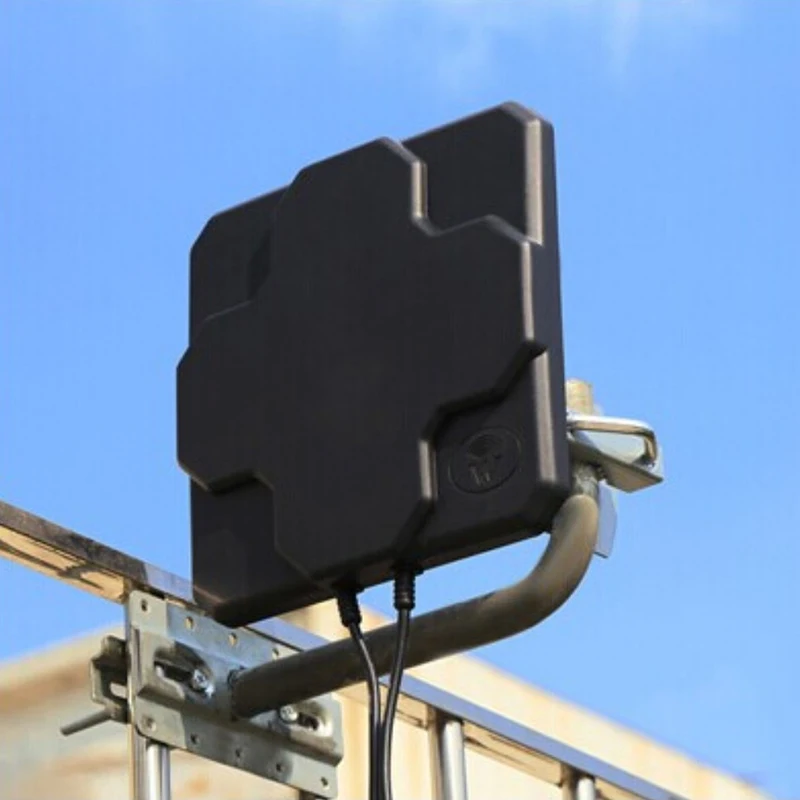 2X22DBi Prostem 4G LTE MIMO Antena, Dual Polarizacija Plošča Directional Zunanja Antena za SMA Moški 20 cm Kabel