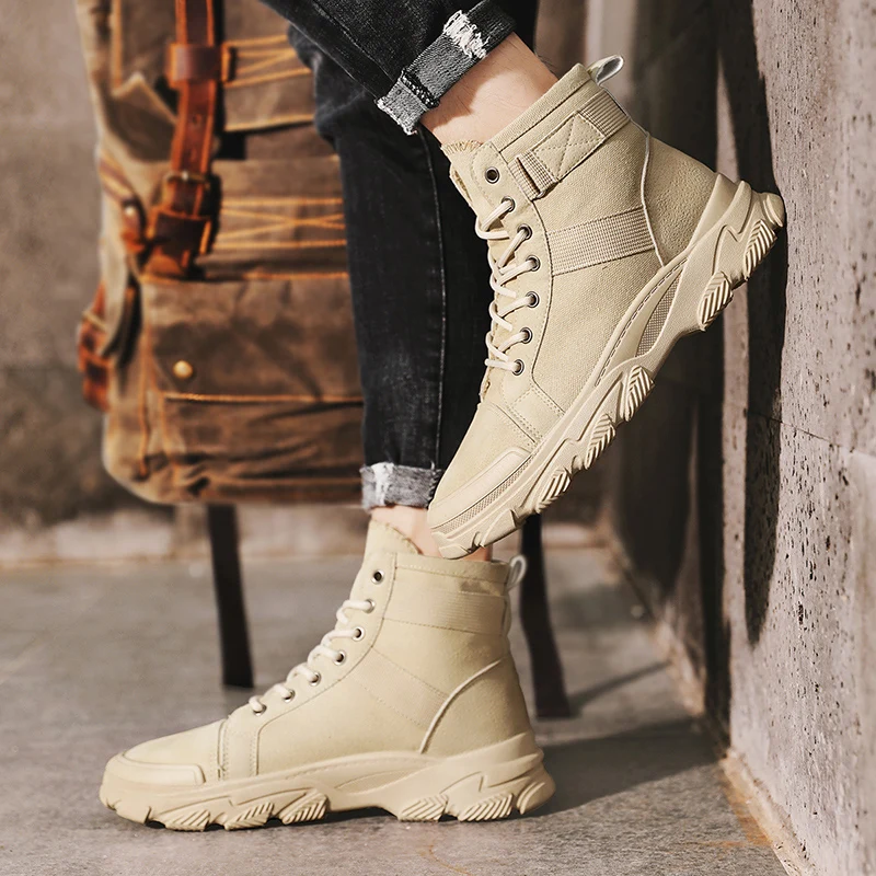 2020 Moških Zimskih Gleženj Priložnostne Čevlji Novi Moški Škornji Čipke Vojaški Škornji, Lahki Športni Copati Moški Klasičnih Ne Zdrsne Na Prostem Footwears