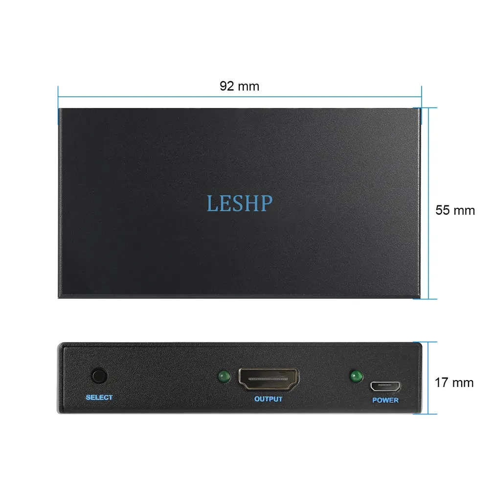 LESHP Plug and Play Nizko Porabo Energije 3 Kanal 4K HDMI je združljiv Preklopnik 3 v 1 Tri Vrata 1.4 V Cepilec Polje Pesta