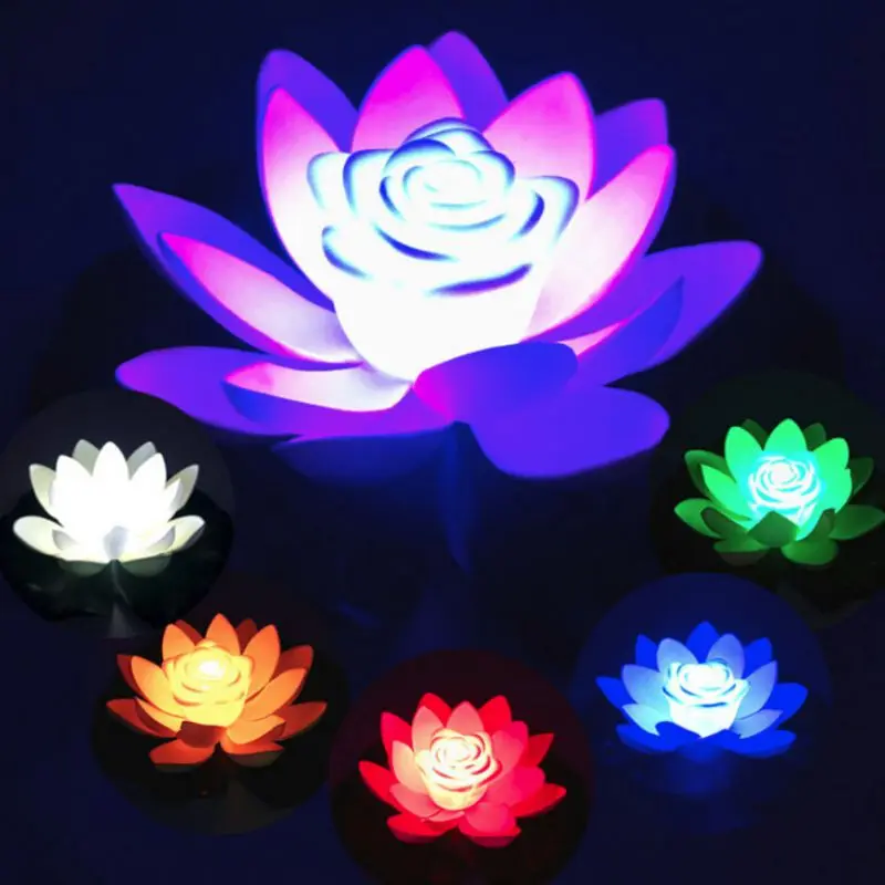 Simulacija Lotus Lučka LED Nepremočljiva Barve-zamenjava Razsvetljave Bazen Akvarij Dekoracijo Dobave