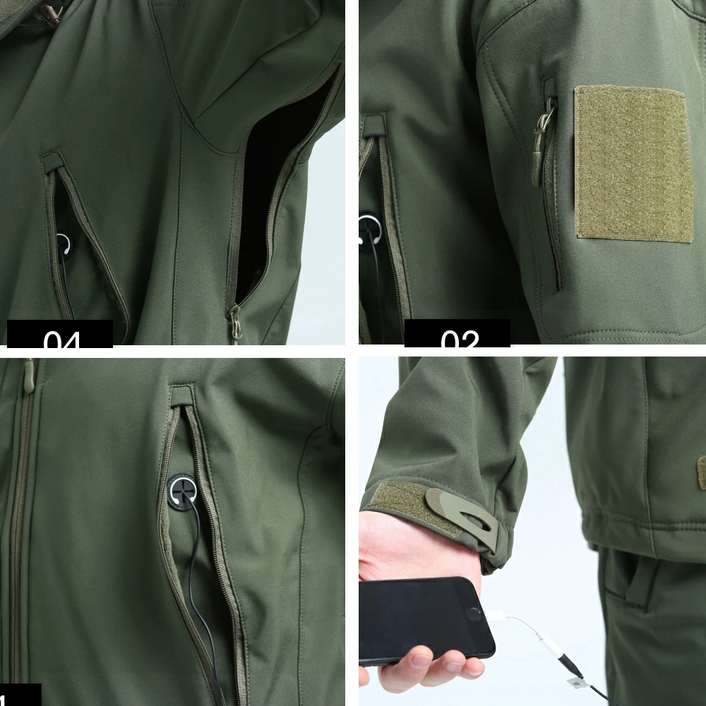 2020 Nova Oblačila Jeseni Moške Vojaško Maskirno Runo Suknjič Vojske Taktično Oblačila Multicam Moški Prikrivanje Windbreakers