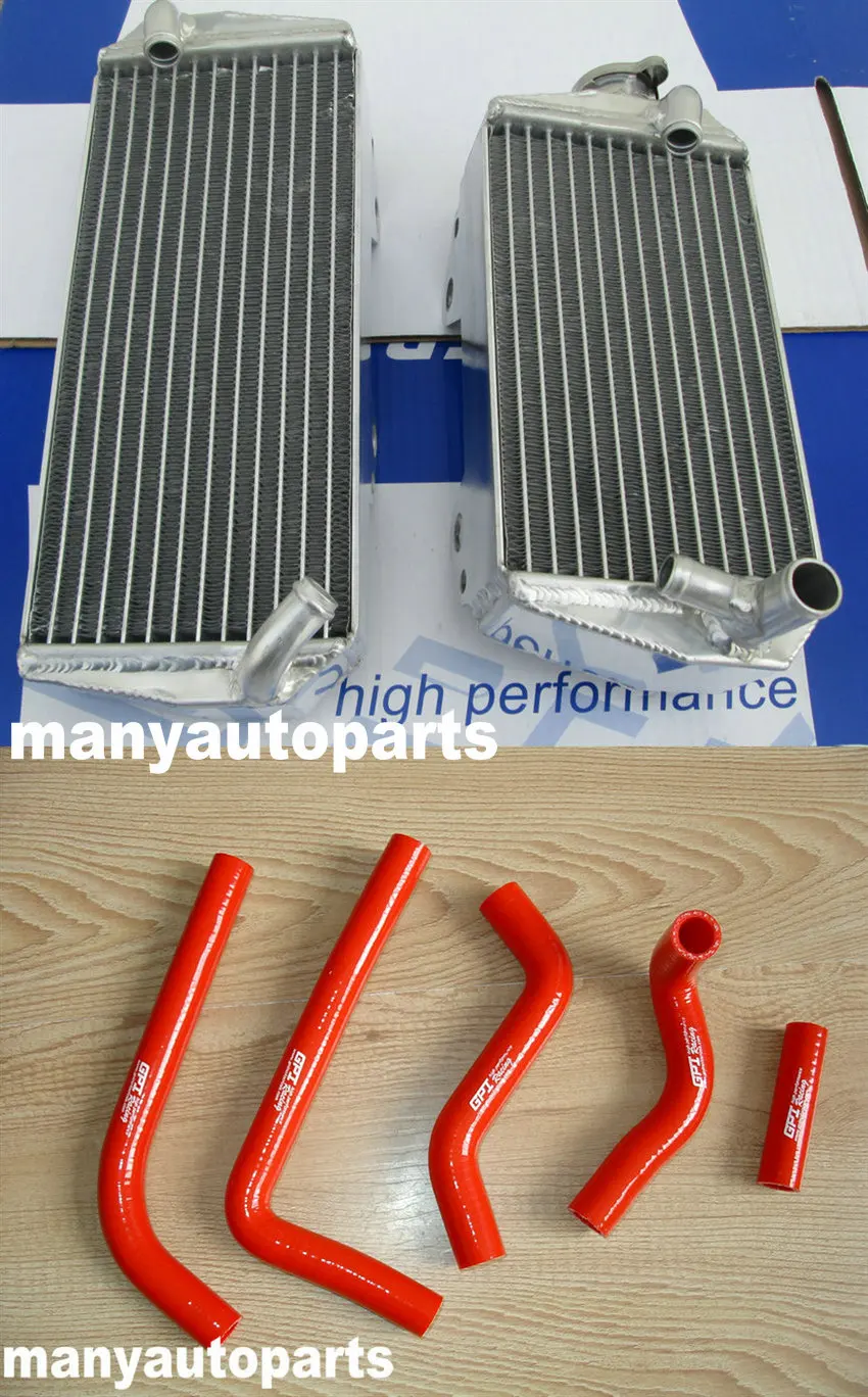 Za Suzuki RMZ450 RMZ 450 2008 2009 2010 2011 2012 2013 aluminijasti radiator in rumena cev