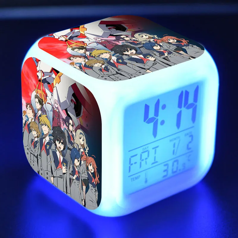 DitF Risanka Slika LED Pisane Dotik Svetlobe Budilka DRAGA v FRANXX Anime Figuras Igrače za Otroke
