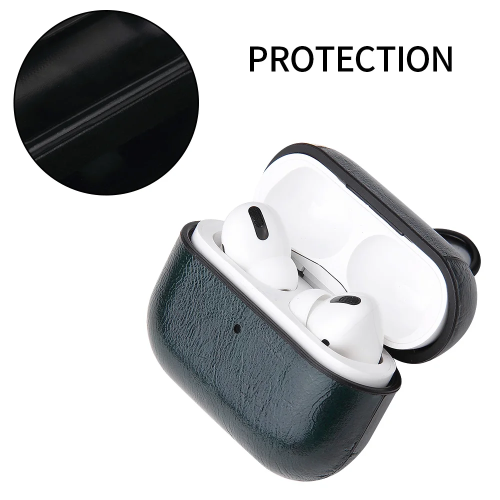 Poslovni Usnje Slušalke Zaščitni ovitek za Apple Airpods Pro Shockproof Kritje Brezžične Bluetooth Slušalke Primeru za Zrak 3 Stroki