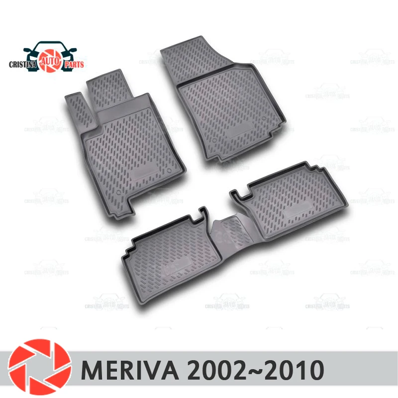 Predpražnike za Opel Meriva 2002~2010 odeje ne zdrsne poliuretan umazanijo zaščito notranjosti avtomobila styling dodatki