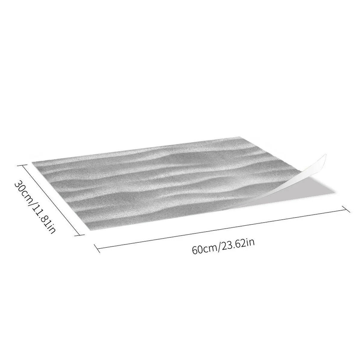 3PCS Sivo Krivulja Reliefni Olje-dokazilo Stenske Nalepke, Kopalnica, Talne Nalepke 30x60cm snemljiva samolepilni Backsplash Stopnice Ploščice