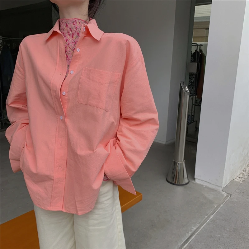 ZHISILAO podkrepljena z Roza Bluzo Ženske Letnik Ohlapne Majice z Dolgimi Rokavi Mujer Plus Velikost Jesen Pomlad Vrhovi Vzročno Blousa Femme