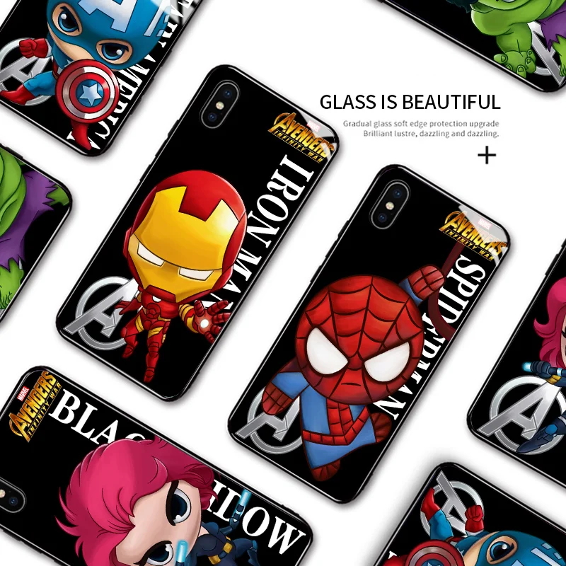 Za Samsung Galaxy A42 5G A21S A31 Risanka Ironman Spiderman Kapetan Ameriške Stekla Primeru Pokrovček Za Galaxy A51 A71 A11 Coque