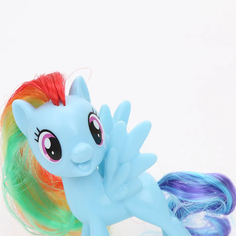 8 cm Film My Little Pony Številke Igrače Prijateljstvo je Čarobno Rainbow Dash PVC Dejanje Slika Ponija Zbirateljske Model Lutke brinqudoes