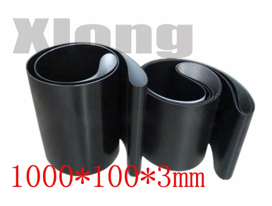 Velikosti 1000 mm X 100 mm X 3 mm, Črne Barve Industrijskih Prenos Linijo Pasu Transportni PVC Pasu