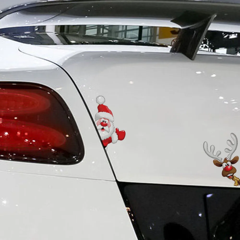 Santa Claus In Rudolph Nalepke Božič Vinil Avto Nalepke, Laptop Dekor Oprema auto dodatki