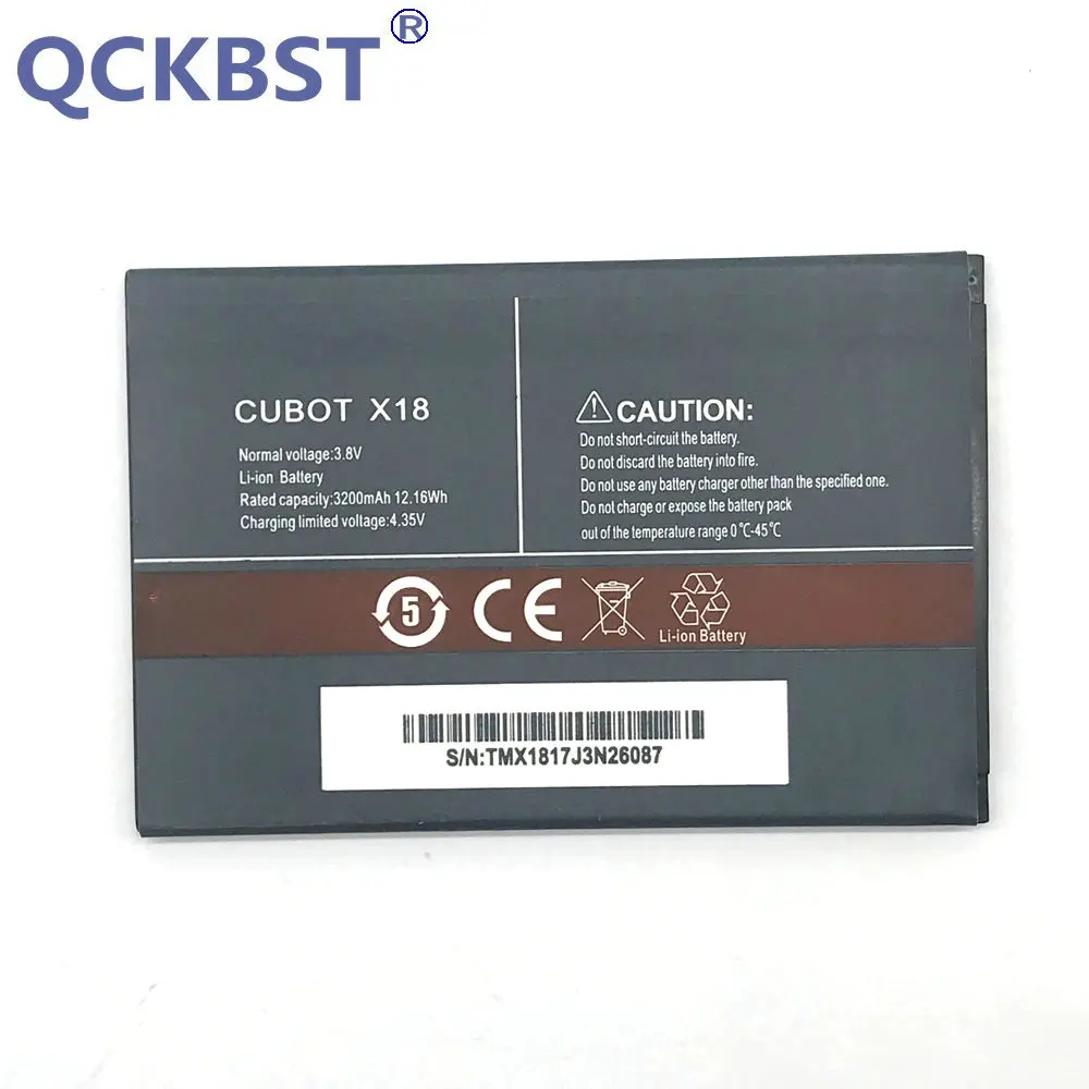 QCKBST Novo Cubot X18 3200mAh Baterija Za Cubot X18 Telefon Originalni Nadomestni Akumulatorji Na zalogi