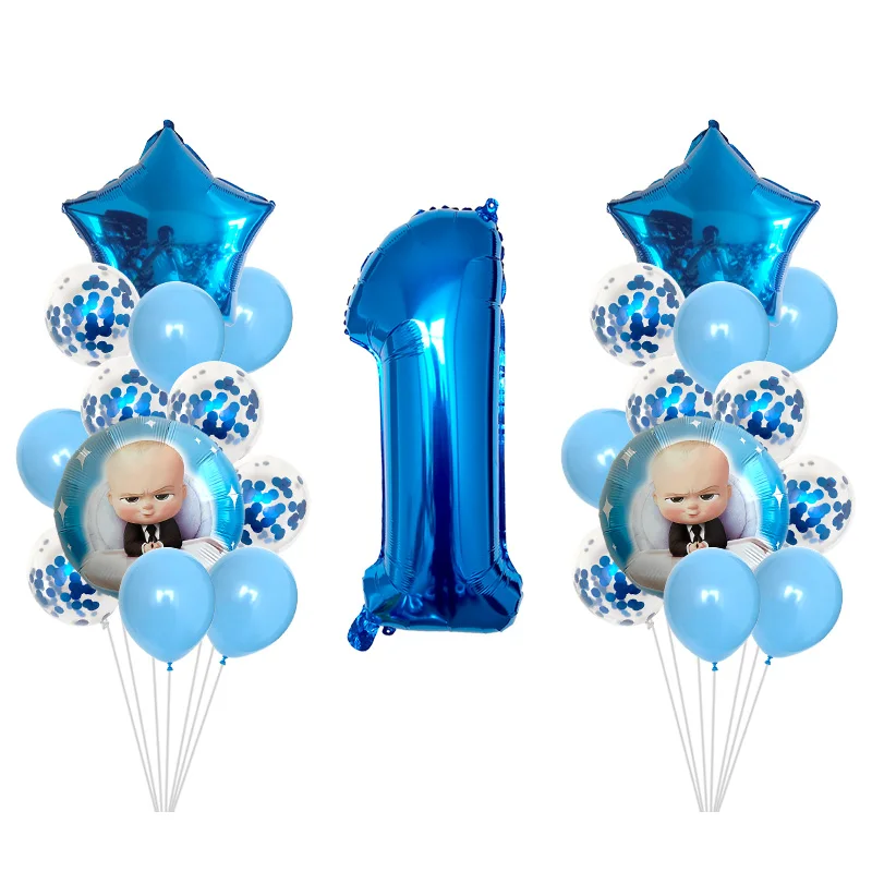 25pcs/veliko Šef baby digitalni konfeti balon komplet rojstni dan happy birthday baby tuš okraski, igrače za otroke trebušaste