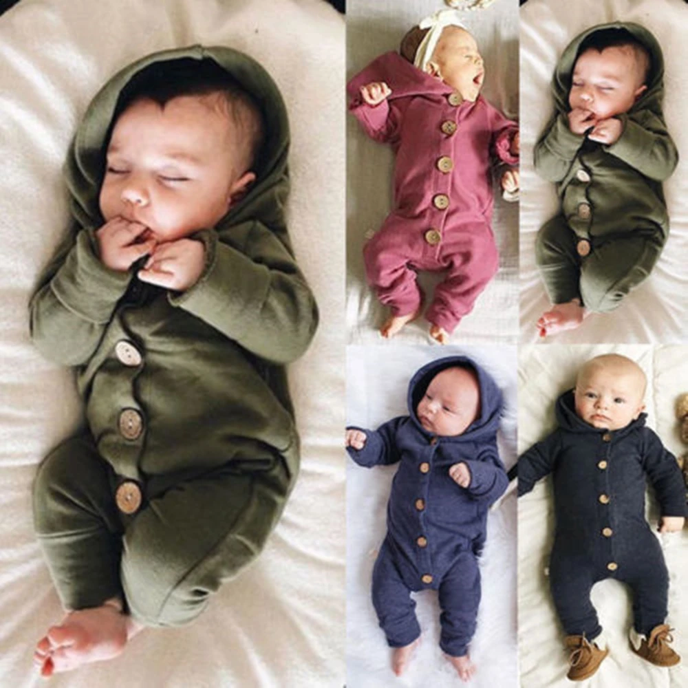 Srčkan Novorojenega Dojenčka Baby Boy Dekle, Fant Hooded Romper Zadrgo Risanka Jumpsuit Oblačila Obleko Za 0-24M