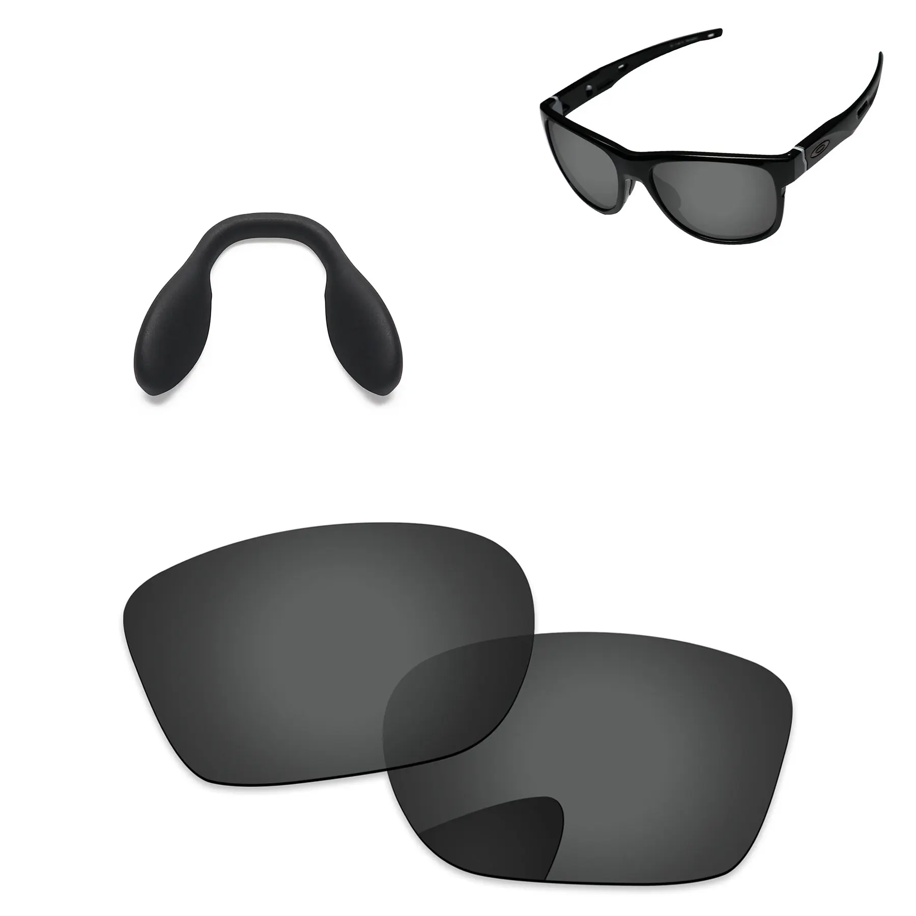 PapaViva Polarizirana Zamenjava Leč & Black Nos Blazinice za Verodostojno Crossrange OO9361 sončna Očala - Več Možnosti