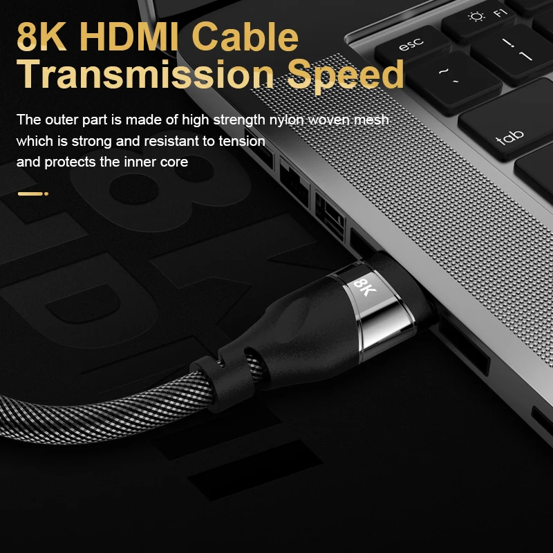 HDMI 2.1 kabel 4K 120HZ hdmi High Speed 8K 60 HZ UHD HDR 48Gbps kabel HDMI Ycbcr4:4:4 Pretvornik za PS4 HDTVs Projektorji