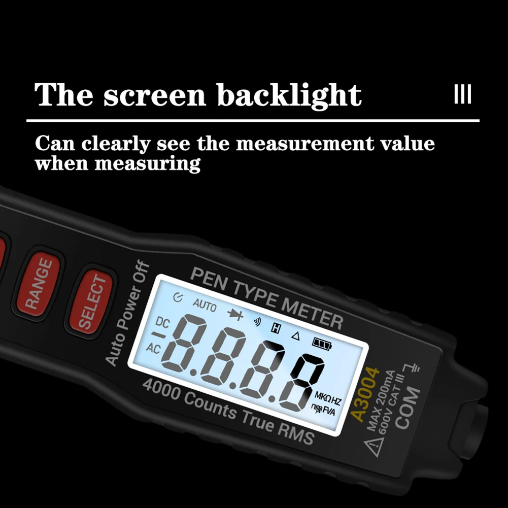 ANENG A3004 Digitalni Multimeter Pero Tip osvetlitve Ozadja LCD 4000 Šteje Auto Obseg Tester AC DC visoko natančnost, Ampermeter Napetost Meter