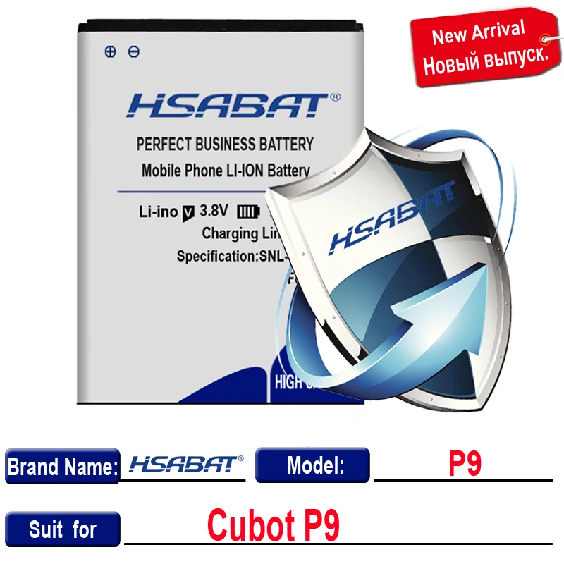 HSABAT 2600mAh Za Cubot P9 Litij-ionsko polimer baterijo