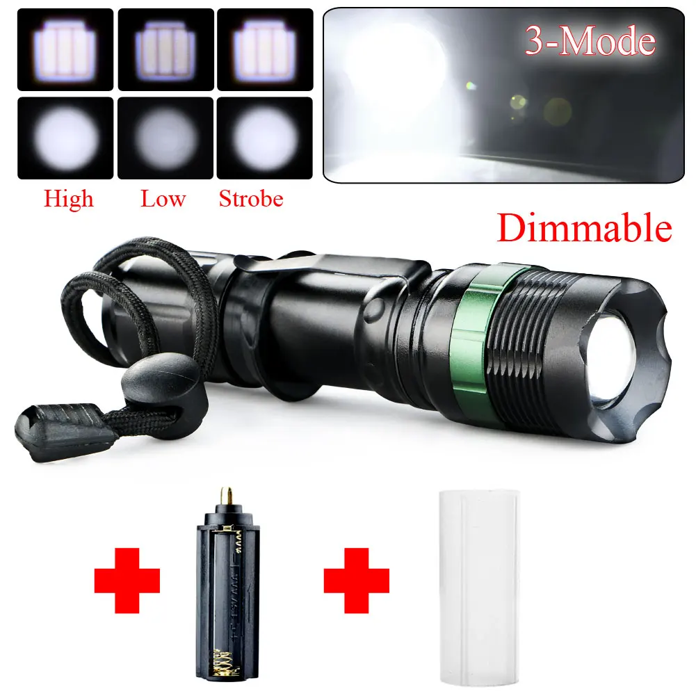 Taktična Svetilka vodoodporna LED svetilko lanterna Nastavljiv 3000LM Zoomable V5 Svetilko, Baklo Zoom Lučka Lučka za Kampiranje