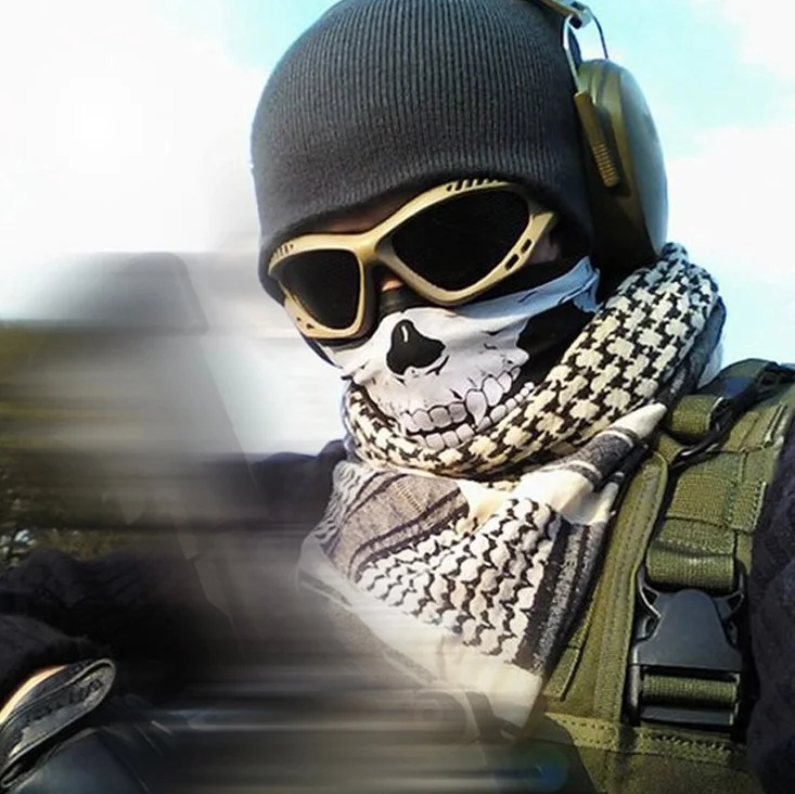 Novo Vojsko Taktično Lobanje Prikrivanje Masko Fluorescence Reflektivni Paintball Šal Vojaške Camo Motocikel Windproof Masko