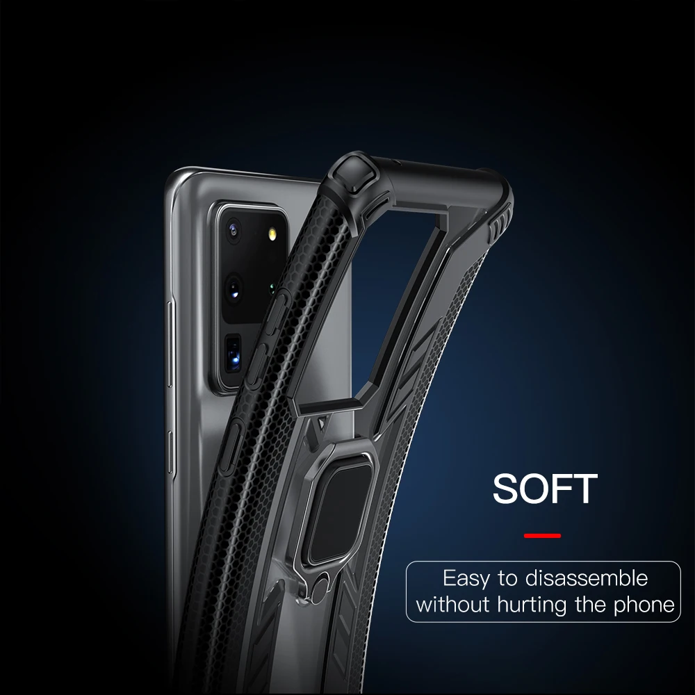 KEYSION Jasno Shockproof Ohišje za Samsung S20 Plus Ultra S10 Lite S10e Telefon Zadnji Pokrovček za Galaxy Note 10 Lite A20 A30 A10 A50