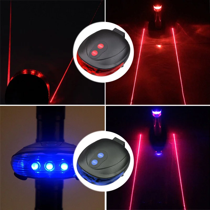 Visoko Kakovostna kolesa, laser luči LED Utripajoča Svetilka Rep Luči Zadaj Kolesarjenje, Izposoja Koles Varnost Opozorilo Led luči načini