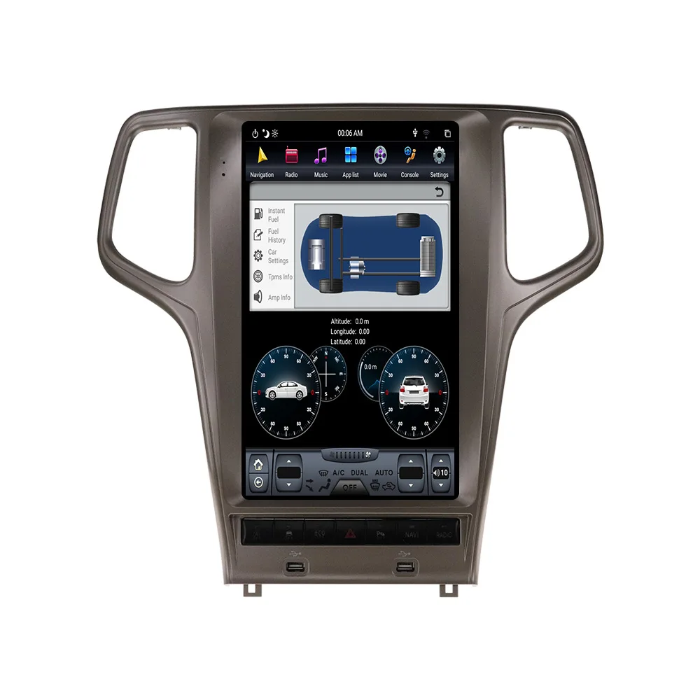 Android 9.0 Tesla slog Avto DVD Predvajalnik, GPS navigacija za Jeep Grand Cherokee 2010-2019 avtoradio, predvajalnik Samodejno stereo vodja enote
