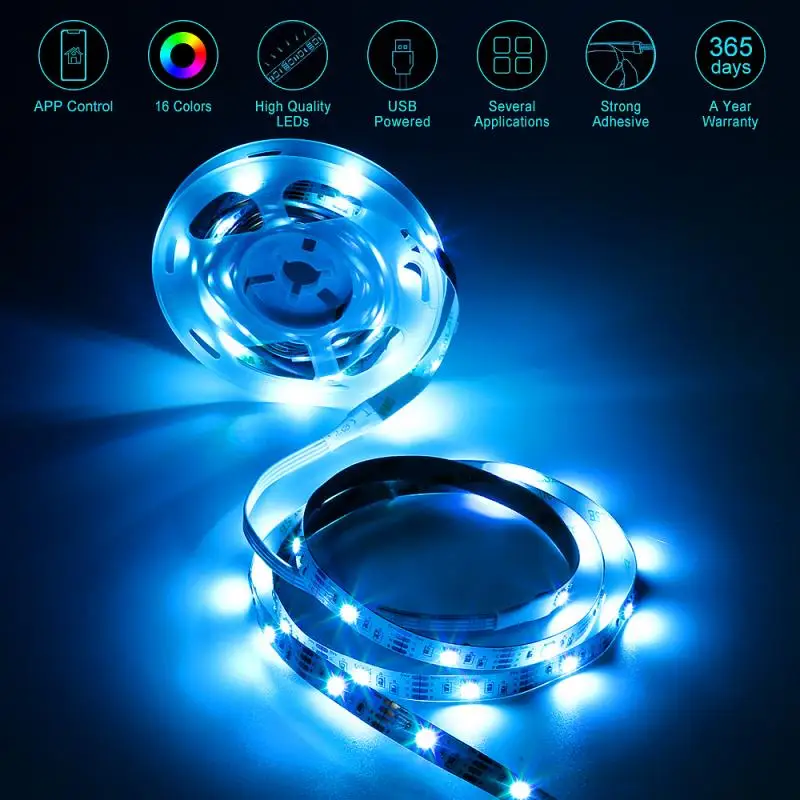 LED Trakovi Luči, Prilagodljiv Trak, Vodotesen RGB LED Luči 50Ft 5050 RGB Diod Bluetooth Remote Control Glasbo Sinhronizirati Spremembe Barve