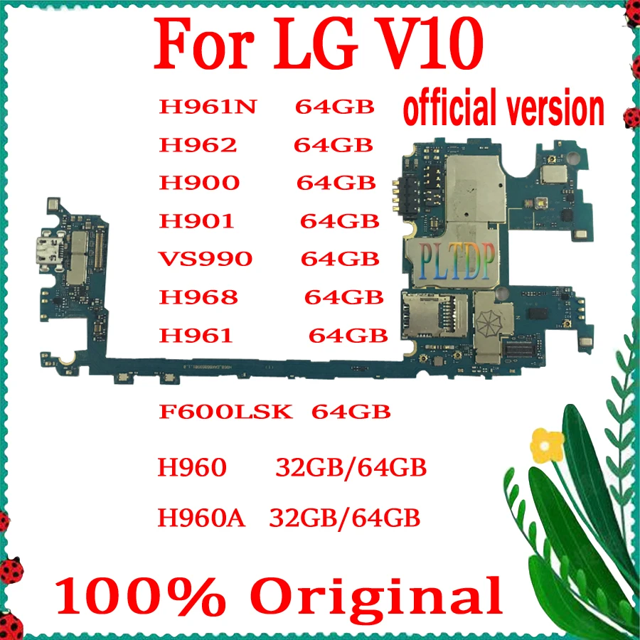 32GB/64GB za LG V10 H960 H960A H961N H900 H901 VS990 F600LSK H968 motherboard mainboard za LG V10 plošča Android kartica MB