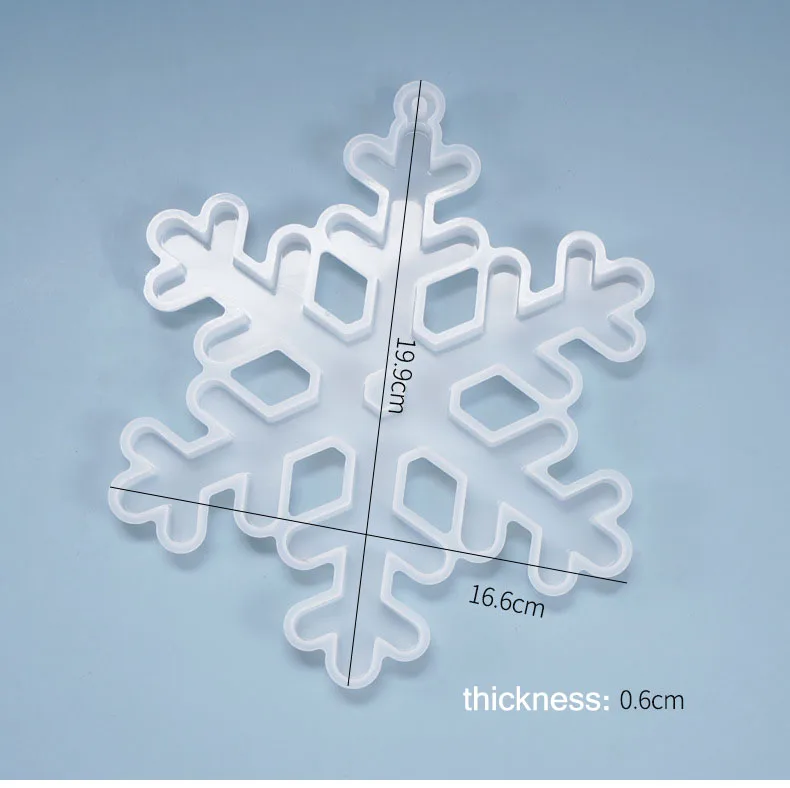 Christmas super velik sneg Silikonsko Plesni Obesek Okraski za stranke Epoksi Smolo UV Smolo, Nakit, Izdelava Dekorativnih umetnosti Obrti