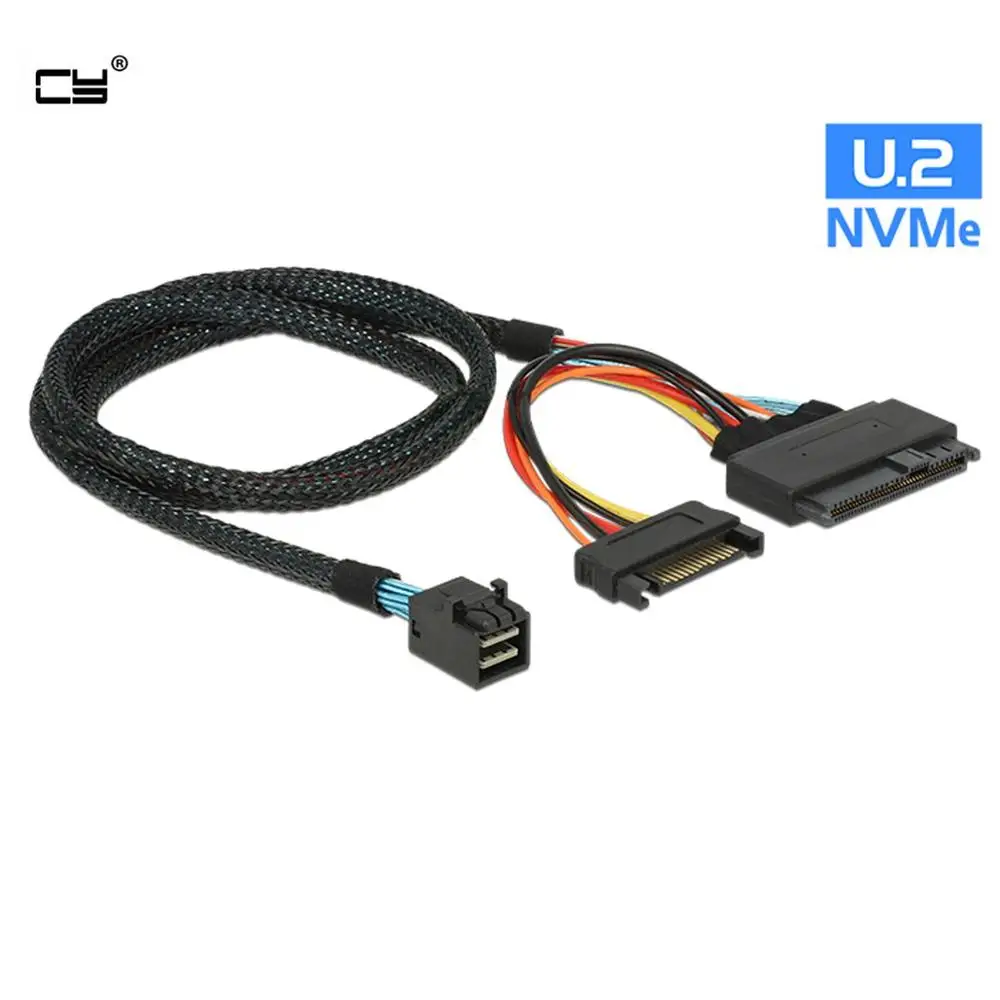 U. 2 U2 SFF-8639 NVME PCIe SSD Kabel za Mainboard Intel SSD 750 p3600 p3700 M. 2 SFF-8643 Mini SAS HD 50 CM