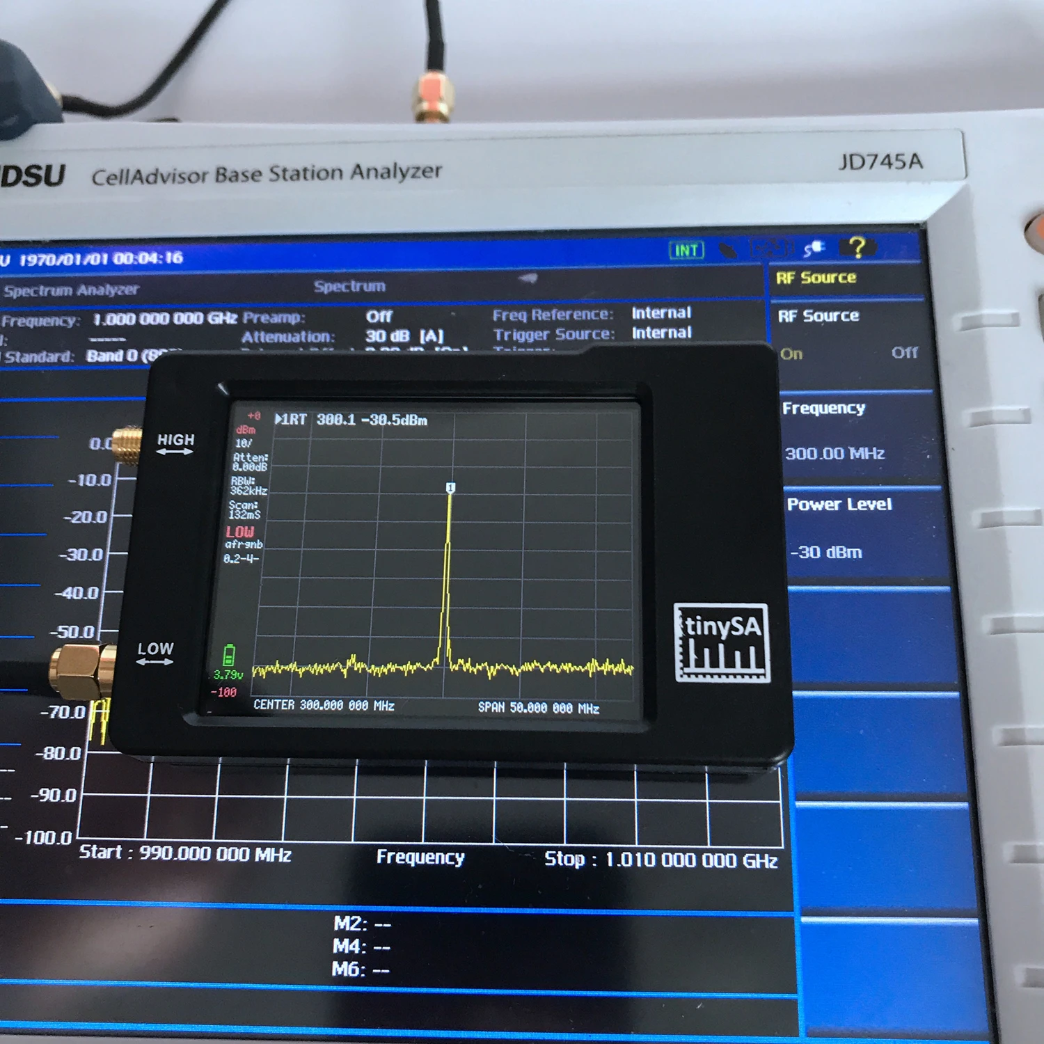 TinySA Ročni Dveh Vhodov Drobne Analizator Spektra Za 2,8 Palčni Dotika Zaslona, Spektralni Analizatorji z 100KHz-350MHz Vhod