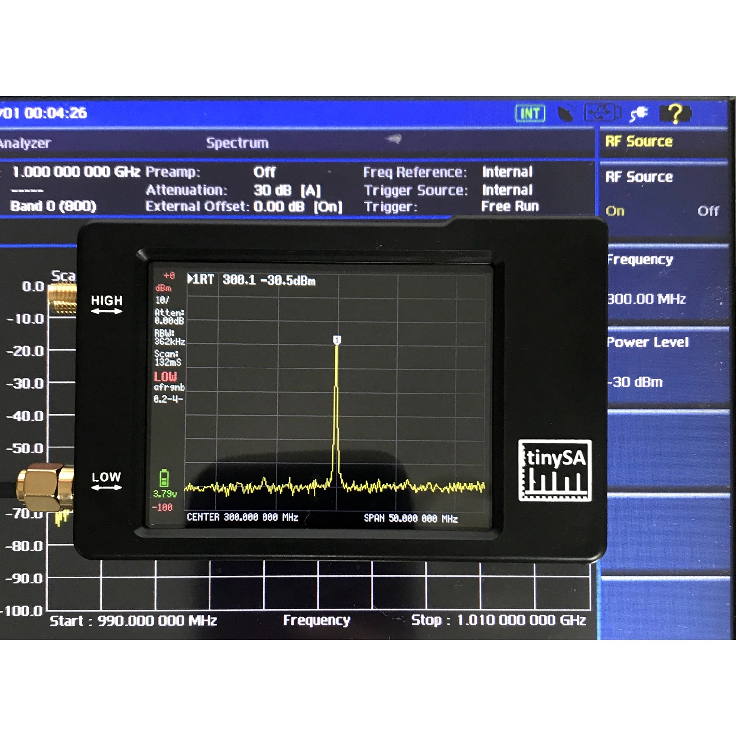 TinySA Ročni Dveh Vhodov Drobne Analizator Spektra Za 2,8 Palčni Dotika Zaslona, Spektralni Analizatorji z 100KHz-350MHz Vhod