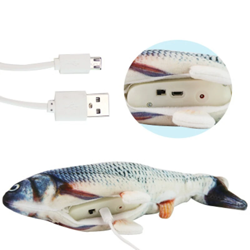 USB Elektronski hišnih mačk ribe igrača baterija polnjenje mačka žvečilni igra simulacije ribe igrača ugriz dobave dostave jitter swing