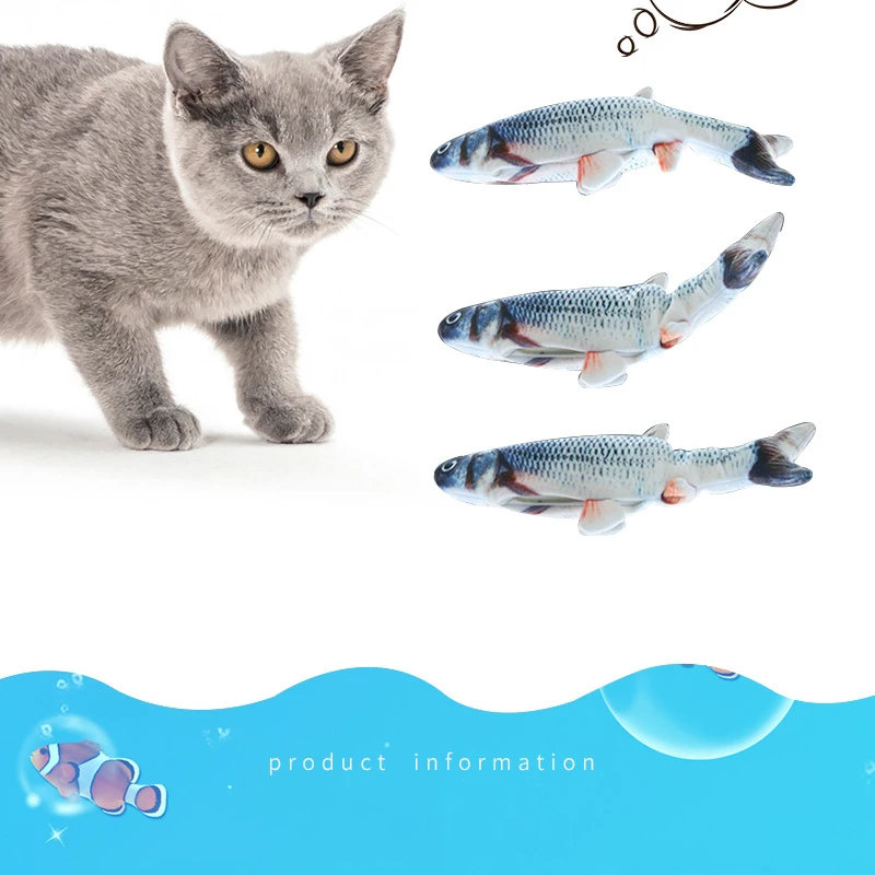 USB Elektronski hišnih mačk ribe igrača baterija polnjenje mačka žvečilni igra simulacije ribe igrača ugriz dobave dostave jitter swing