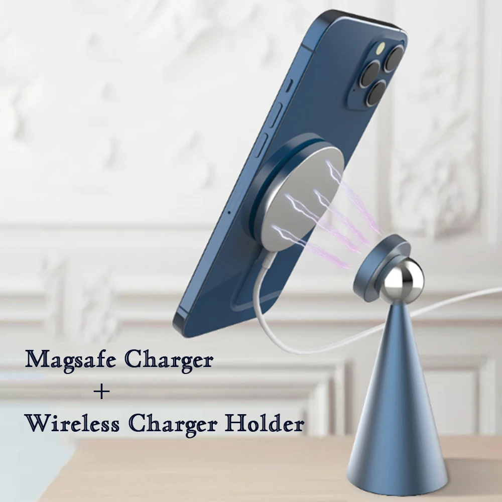 Namizni Magnetni Telefon Stojalo in Imetnikov Za Apple Magsafe za iPhone 12 Pro Max Min & Brezžično Polnjenje Pad