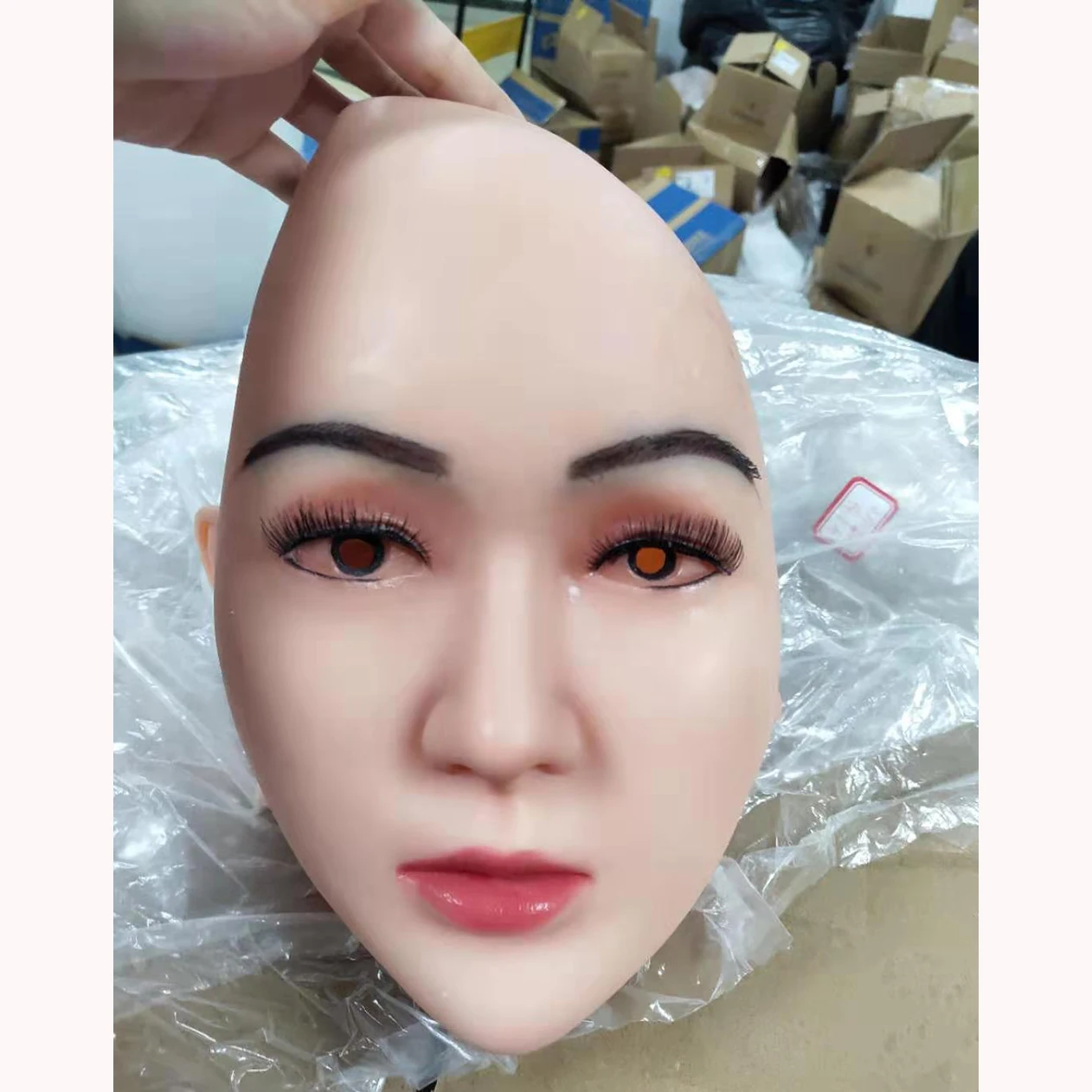 KUMIHO Angela Slog Silikonski Crossdresser Masko Umetno Realne Cosplay Masko za Fazo prop uspešnosti za Drag Queen