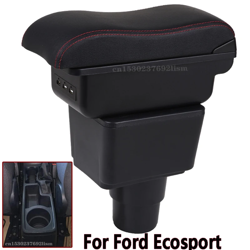 Armrest Polje Za Ford EcoSport Osrednji trgovina škatla za shranjevanje s skodelico imetnika notranja oprema