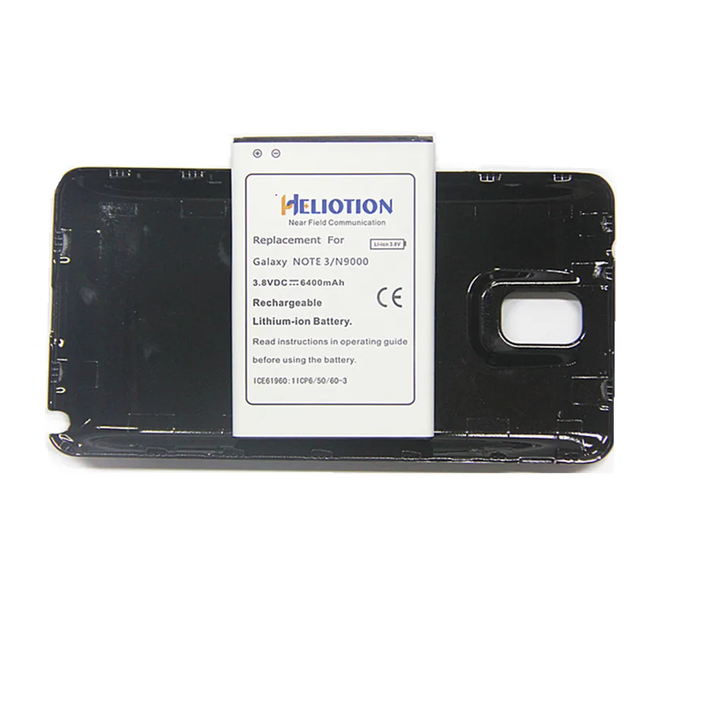 Samsung Note3 Baterije SM-N9000 N9002 N9009 N9005 N9006 N9008V/S 6400mAh Razširjene Baterije withBlack/bela Kritje Primera