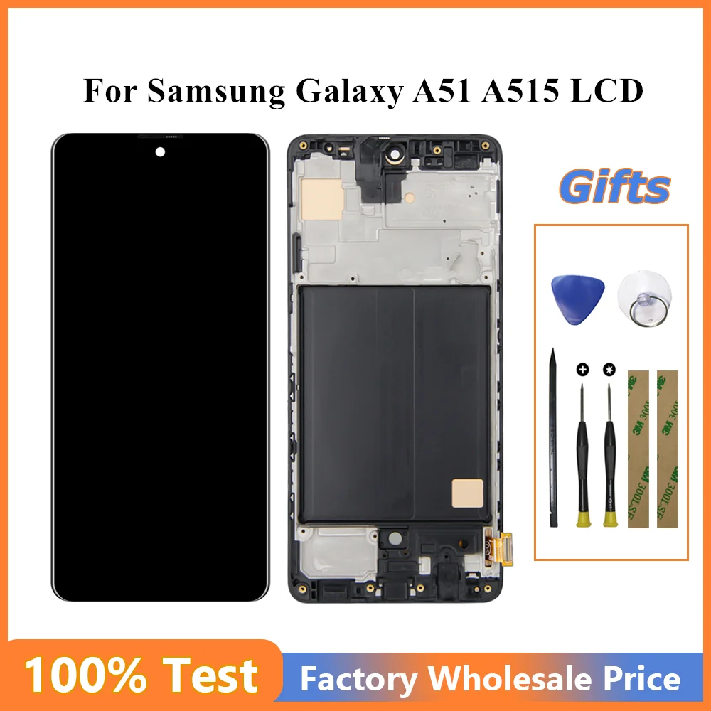 LCD Zaslon Za Samsung Galaxy A51 Zaslon, Zaslon na Dotik, Računalnike Senzor Zbora Za Samsung A51 LCD A515 A515F Zaslon