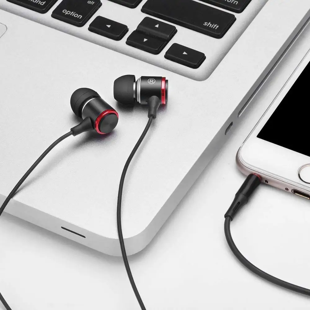 3,5 MM Žične Slušalke Kovinski HI-fi Slušalke z MIKROFONOM za Xiaomi Samsung Telefonov Huawei
