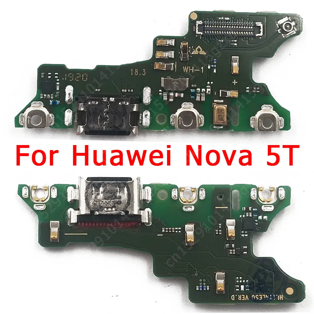 Original USB Charge Odbor za Huawei Nova 5T Nova5T 5 T Polnjenje Vrata Dock Priključek Flex Kabel Nadomestni Rezervni Deli